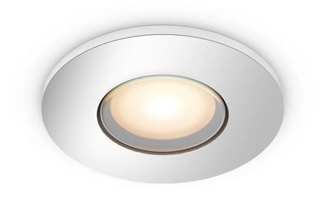 Hue WA Adore koupelnové zápustné svítidlo 1x GU10 LED 4,2W 400lm 2200-6500K 9cm kulaté IP44, chromov 1