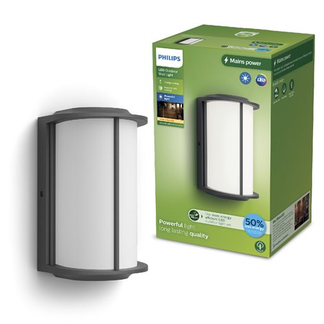 Reese UltraEfficient venkovní nástěnné LED svítidlo 4,3W 800lm 2700K IP44, antracitové 1