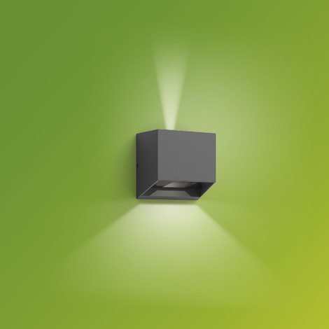 Alix UltraEfficient venkovní nástěnné LED svítidlo 4,3W 800lm 2700K IP44, antracitové 2
