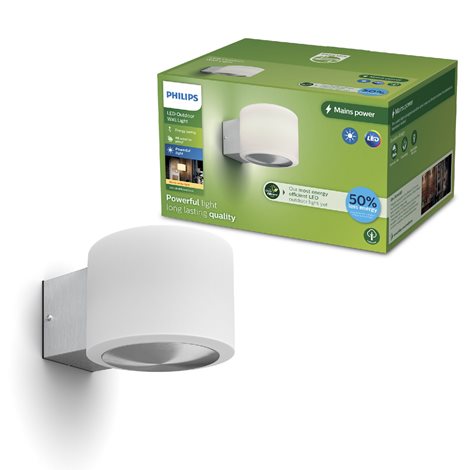 Otis UltraEfficient venkovní nástěnné LED svítidlo 4,3W 800lm 2700K IP44, nerezové 1