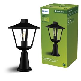 Kinno venkovní sloupkové svítidlo E27 max. 1x25W bez zdroje IP44 38,5cm, černé