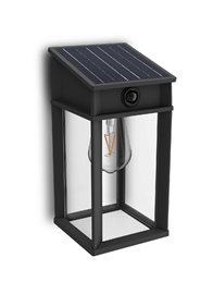Geri UltraEfficient solární LED svítidlo se senzorem 3,2W 500lm 2700K IP44 hranaté, antracit