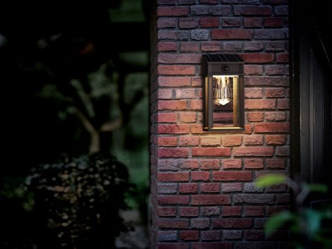 Geri UltraEfficient solární LED svítidlo se senzorem 3,2W 500lm 2700K IP44 hranaté, antracit 5