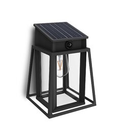 Lysin UltraEfficient solární LED svítidlo se senzorem 3,2W 500lm 2700K IP44 hranaté, černé