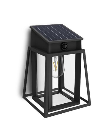 Lysin UltraEfficient solární LED svítidlo se senzorem 3,2W 500lm 4000K IP44 hranaté, černé 1