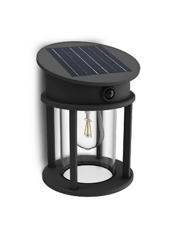 Geri UltraEfficient solární LED svítidlo se senzorem 3,2W 500lm 4000K IP44 kulaté, antracit 1