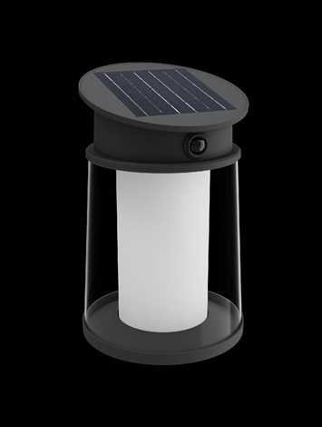 Juda UltraEfficient solární LED svítidlo se senzorem 3,2W 500lm 2700K IP44 kulaté, černé 2