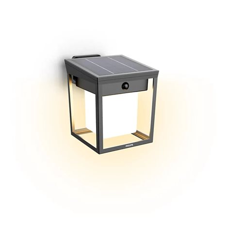 Blaise UltraEfficient solární LED svítidlo se senzorem 1,5W 250/20lm 3000K IP44, hranaté, antracit 7