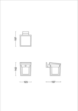 Blaise UltraEfficient solární LED svítidlo se senzorem 1,5W 250/20lm 3000K IP44, hranaté, antracit 9