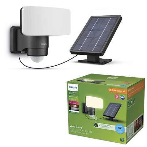 Tylus UltraEfficient Security solární LED reflektor se senzorem 6W 1000/50lm 3000K IP44, černý 1