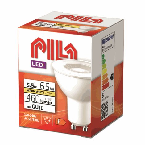 PILA LED 65W GU10 WW 36D ND LED žárovka 6W 460lm  2