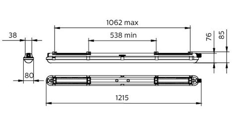 WT120C LED40S/840 PSD L1200 LED svítidlo prachotěsné 30W 4000lm 11