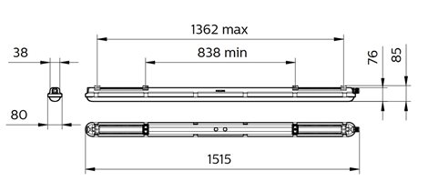 WT120C G2 LED60S/840 PSD L1500 svítidlo prachotěsné 45W, 6000lm, 4000K 11