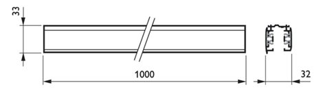 RCS750 3C L1000 BK Kolejnicová napájecí 3f lišta 1m černá 2