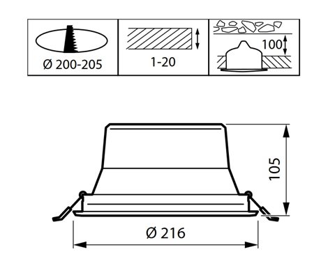 DN142B 20S/840 PSU-E WR Zapuštěný downlight, bílý reflektor 19,2W, 2350lm 2