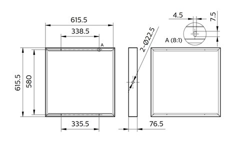RC159Z SMB W60L60 Sada pro přisazení svítidla 60x60 cm 4
