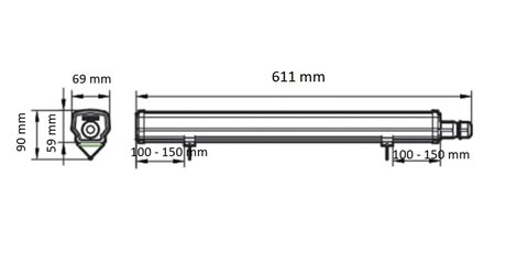 LED prachotěsné svítidlo Philips WT060C LED18S/840 PSU L600 15W 1800lm IP66 IK08 4000K 4