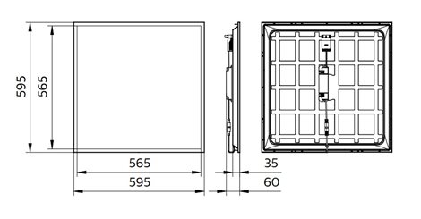 RC065B G5 34S/840 PSU W60L60 OC SC Svítidlo čtverec, kancelářská optika, (UGR<19), 28,0W 3 400lm 9