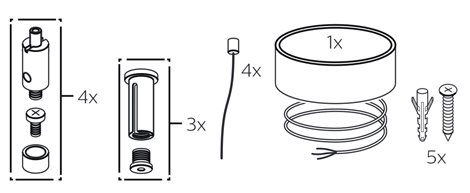 RC132Z SME-3 WH Sada pro zavěšení svítidla vč. napájecího kabelu pro nestmívatelné verze ( 2