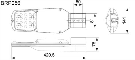 BRP056 LED53/730 PSU 42W SLF CE LED svítidlo uliční 42W, 4650lm, 3000K 4