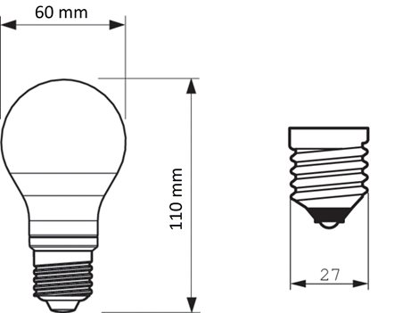 LED žárovka Philips Classic LEDbulb ND 60W A60 E27 827 FR 7W 806lm 2700K 2