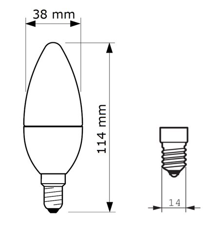 CorePro candle ND 7-60W E14 827 B38 FR LED Žárovka 7W 806lm 2