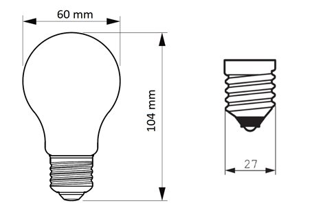 CorePro LEDBulb ND 4.3-40W E27 A60 827 CL G LED Žárovka 4,3W 470lm 2