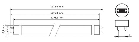 LED trubice Philips MASTER LEDtube Value 1200mm HO 840 T8 14W 2100lm 4000K 2