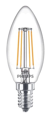 CorePro LEDCandle ND 4.3-40W E14 840 B35 CL G LED žárovka 4,3W 470lm 1