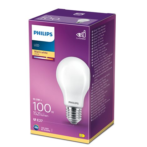 LED žárovka Philips Classic LEDBulb ND 100W A60 827 FR 10,5W 1521lm 2700K 3