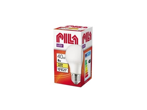 PILA LED 40W A60 E27 WW FR ND LED žárovka 4,9W 470lm 2