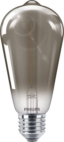 Vintage LED filament žárovka E27 ST64 2,3W 100lm 1800K nestmívatelná, kouřová 1