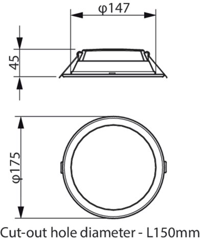 DN065B G3 LDNR LED10/840 10.5W D150 RD LED Svítidlo zapuštěné 10,5W 1000lm tenký downlight 7