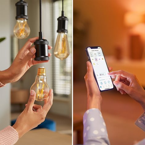 WiZ Smart LED Žárovka Filament oranžová 7 W (ekv. 50 W) 640lm 2000-5000K A60 E27 5