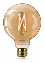 WiZ Smart LED Kulová žárovka Filament oranžová 7 W (ekv. 50 W) 640lm G95 E27