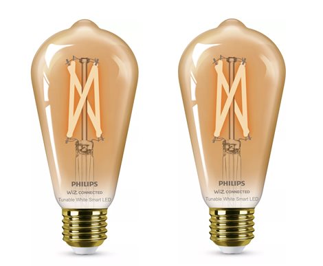 WiZ Smart LED Žárovka Filament oranžová 7 W (ekv. 50 W) 640lm 2000-5000K ST64 E27 x2 1