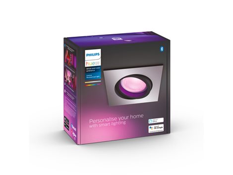 Hue WACA Centura podhledové LED svítidlo GU10 5,7W 350lm 2000-6500K RGB IP20 hranaté, hliník 4