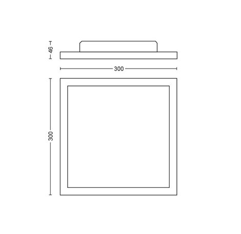 Hue Aurelle přisazený LED panel SQ S (čtverec) 30x30cm, černá 18