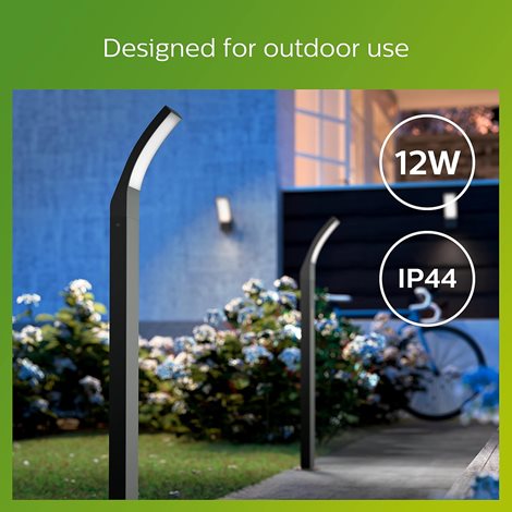 Splay venkovní sloupkové LED svítidlo 1x12W 1200lm 4000K 96cm IP44, antracitové 6