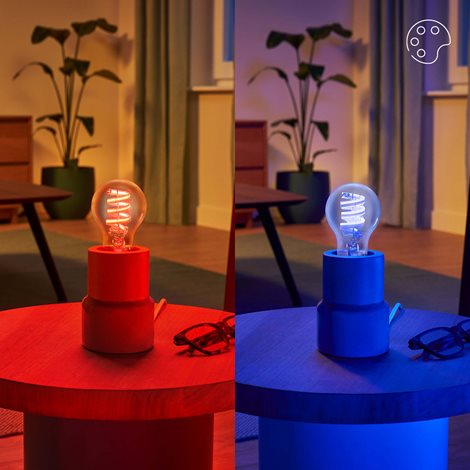 WiZ Smart LED Žárovka s tradičním vzhledem, čirá, 40 W 470lm 2200-6500K (RGB) A60 E27 8
