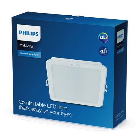 Meson podhledové LED svítidlo 16,5W 1750lm 4000K 16,5cm hranaté IP20, bílé 3