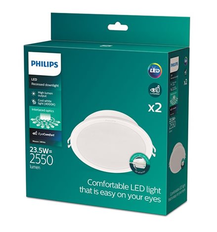 Meson LED vestavné svítidlo 23,5W, 4000 K, bílá, 2 ks 5