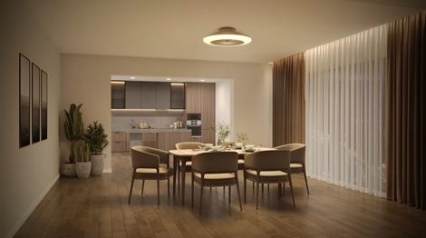 Amigo Stropní svítidlo s ventilátorem 25W+60W, 6500lm, AC 220–240, 2700-4000-6500 K, IP20, bílá 5