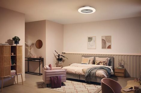 Amigo Stropní svítidlo s ventilátorem 25W+60W, 6500lm, AC 220–240, 2700-4000-6500 K, IP20, bílá 6