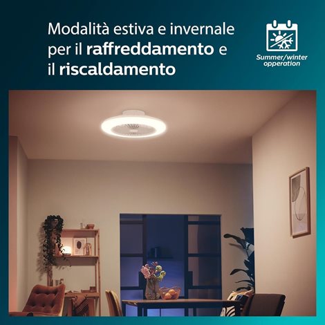 Amigo Stropní svítidlo s ventilátorem 25W+60W, 6500lm, AC 220–240, 2700-4000-6500 K, IP20, bílá 11
