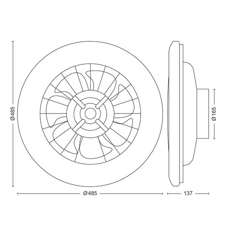 Amigo Stropní svítidlo s ventilátorem 25W+60W, 6500lm, AC 220–240, 2700-4000-6500 K, IP20, bílá 12