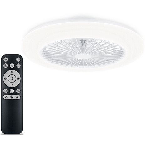 Amigo Stropní svítidlo s ventilátorem 20W+42W, 4400lm, AC 220–240, 2700-4000-6500 K, IP20, bílá 3