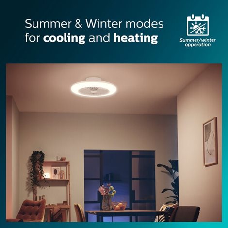 Amigo Stropní svítidlo s ventilátorem 20W+42W, 4400lm, AC 220–240, 2700-4000-6500 K, IP20, bílá 9