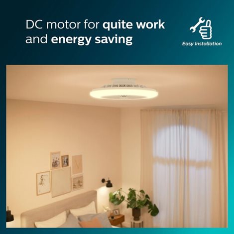 Amigo Stropní svítidlo s ventilátorem 20W+42W, 4400lm, AC 220–240, 2700-4000-6500 K, IP20, bílá 10