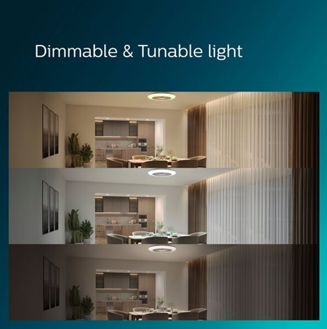 Amigo Stropní svítidlo s ventilátorem 20W+42W, 4400lm, AC 220–240, 2700-4000-6500 K, IP20, bílá 11